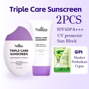 【Gift】Sunscreen 2PCS skin aqua perlindungan tabir surya spf 40 pa++++UV Protector surya  sunblock badan sun block wajah skin aqua sunscreen tone Lotion Tubuh