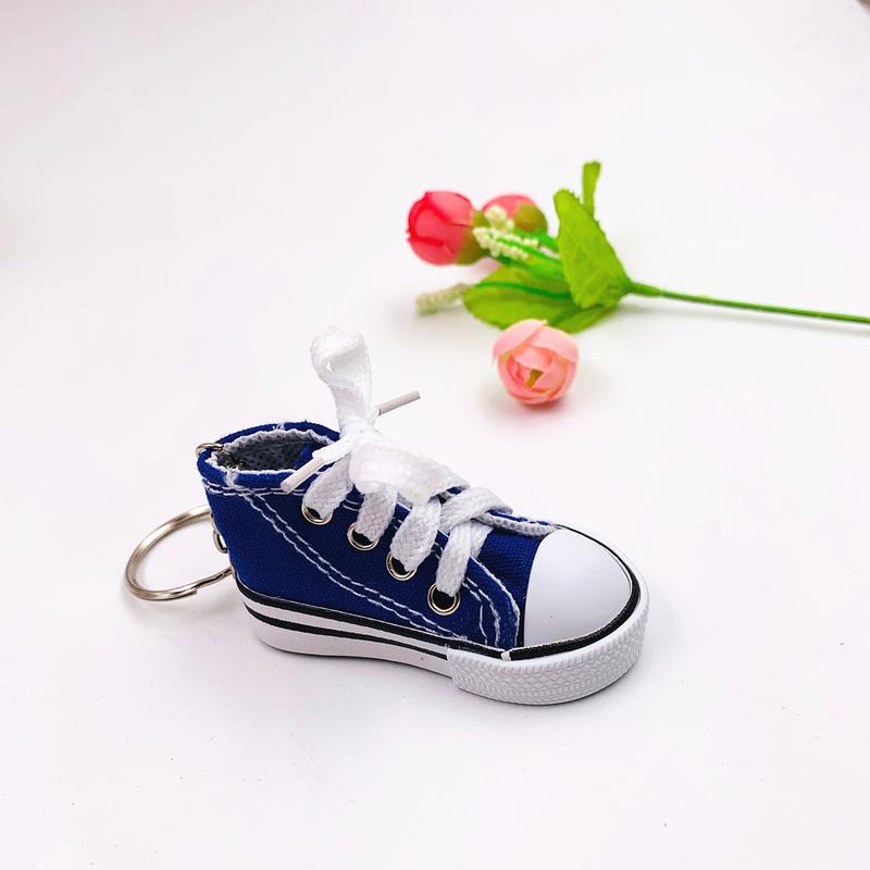 Product Introduction of 7.5CM mini canvas shoes keychain fashion small shoes car bag pendant 22
