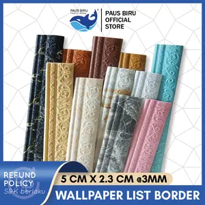Border Rp Walpaper (115cm*5/8cm)(230cm*5/8cm) Wallpaper List Foam Stiker Dinding ...
