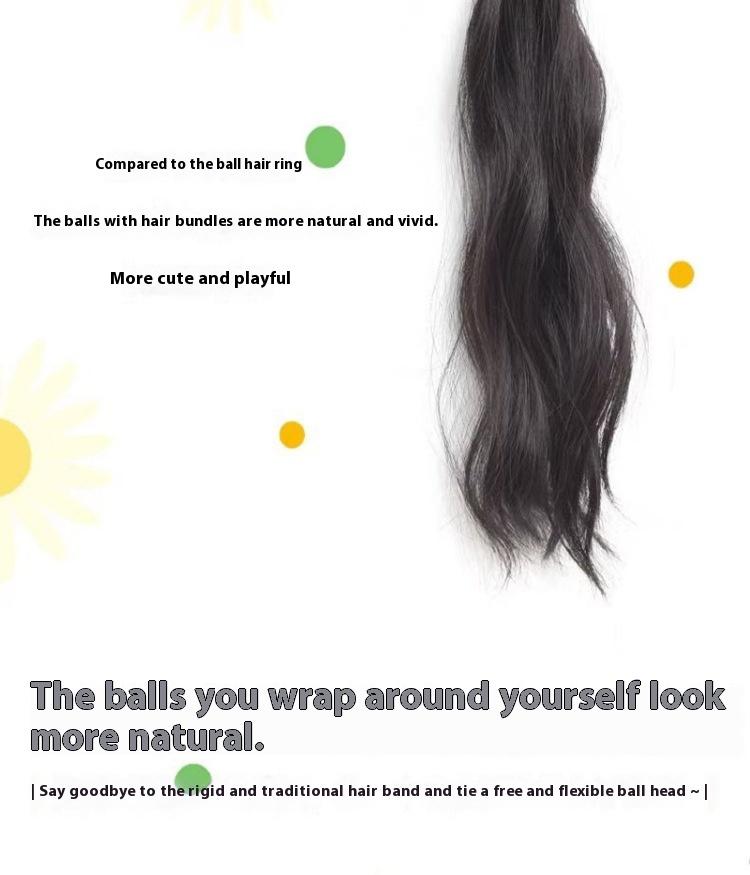 Product Introduction of Wig Ponytail Self-Winding Hair Band Bun Wig Women's Mid-Length Hair Extensions Artificial Hair Tied 2