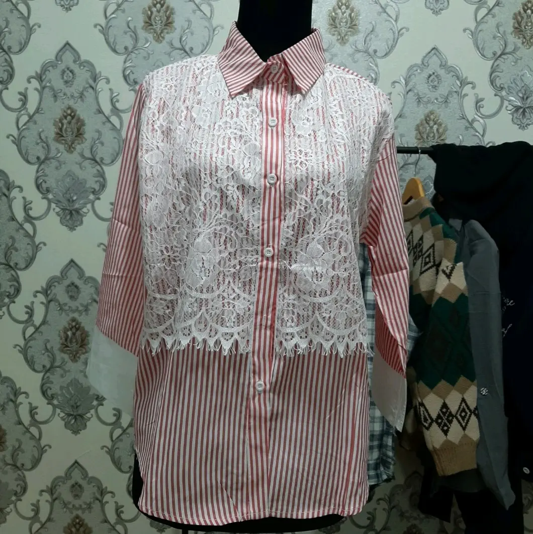 kemeja katun salur combi borkat