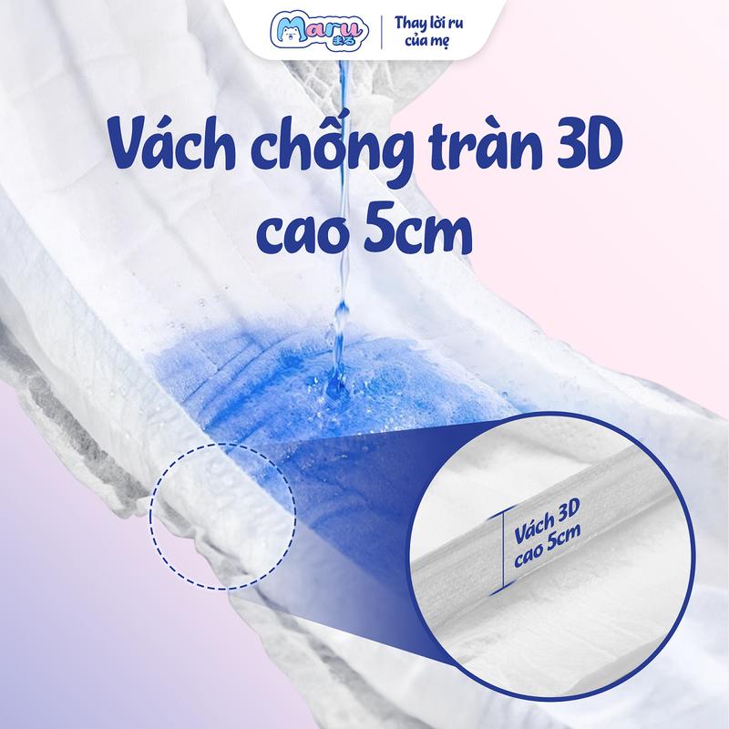 Product Introduction of [TẶNG NGAY 1 XE CHÒI CHÂN CON CỪU] Tã Bỉm Maru công nghệ Nhật form to, mềm mại, thấm hút qua đêm, an toàn lành tính 11