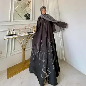 ABAYA KAYRO // BAJU ABAYA HITAM // GAMIS TERBARU // ABAYA  Arab//  BAJU WANITA BUSUI // OUTER GAMIS // ABAYA HITAM// Dress// Muslim - abu, xl