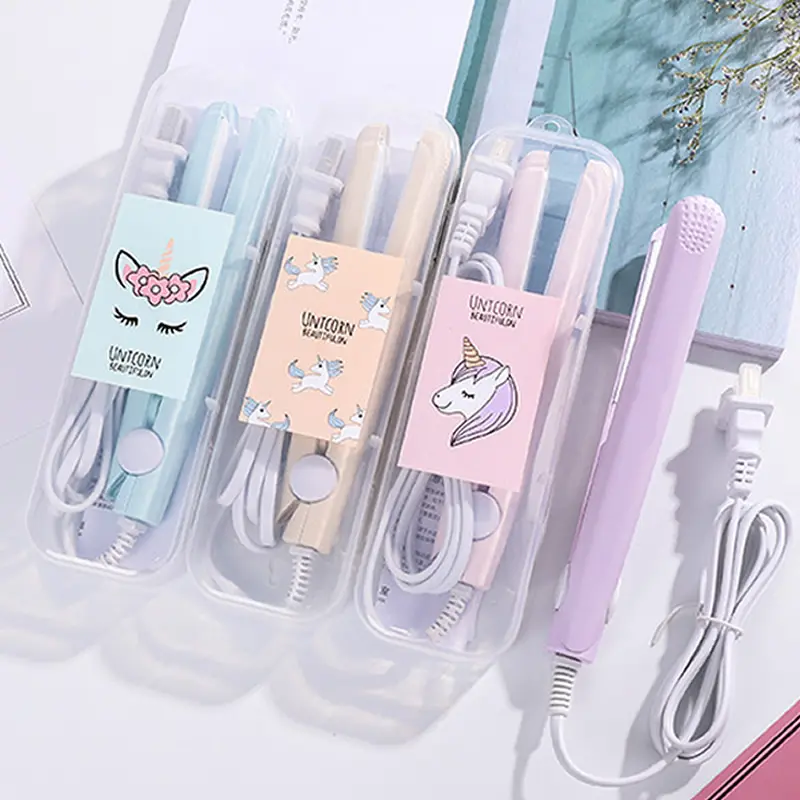 2 in 1 Hair Iron High Quality flat iron Straightening hot comb mini hair straightener and  Curling Iron Styling Tools