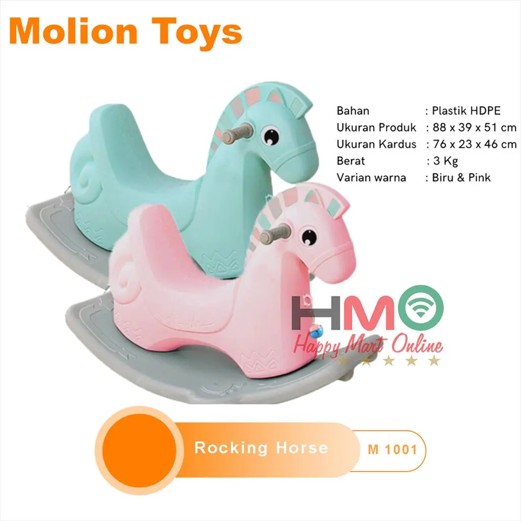 Jungkat Jungkit Molion Mainan Kuda Kudaan Anak M 1001 Rocking Horse