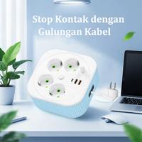 Gambar Balibyte Stop Kontak Kabel Roll 4 Lubang Box 4 Colokan + 2 USB + 1 Type-C Dengan Kabel Ekstensi 2 Meter Dapat Ditarik Dan Disimpan - Biru dari Balibyte Store Kota Administrasi Jakarta Pusat 4 Tokopedia