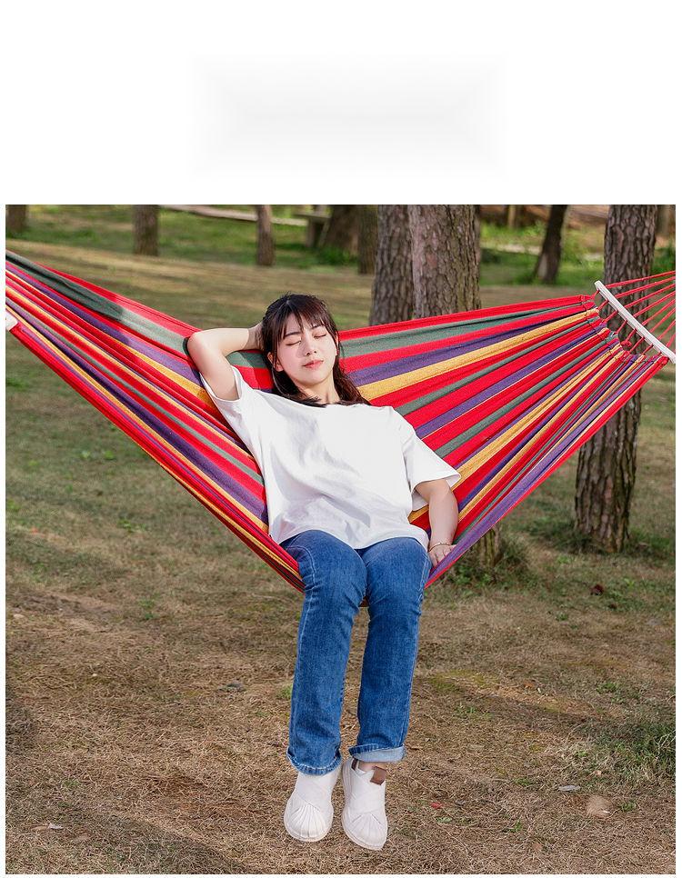Product Introduction of Hammock Outdoor Swing Outdoor Picnic Beach Indoor Anti-Flip Dormitory Adult and Children Glider Hanging Basket Removable and Washable 4