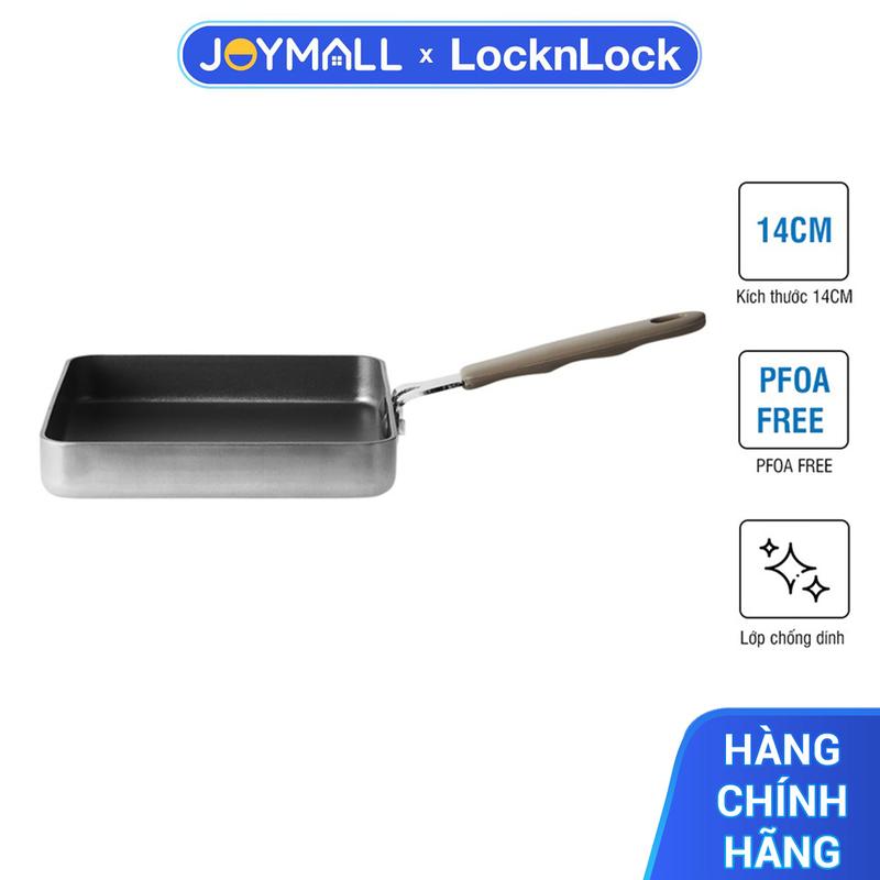 Chảo Vuông Nhôm Chống Dính Handycook Lock&Lock LHD1146 14cm - Hàng Chính Hãng, Không Dùng Bếp Từ - JoyMall