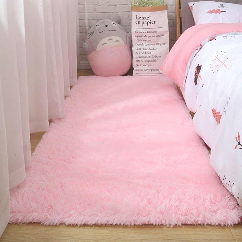 Autumn Homeware Solid Color Comfortable Fuzzy Rug for Room Decor, 1 Count Non-slip Soft Cozy Large Rug for Kitchen Living Room Bedroom Bedside, Cozy Home Accessories, Christmas Gifts, Christmas Decorations 1