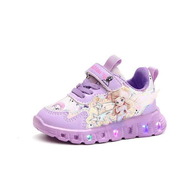 Product Introduction of Light Up Spring and Autumn New Single Girls' Sports Baby Casual Little Girls Lightweight Princess Shoes 13
