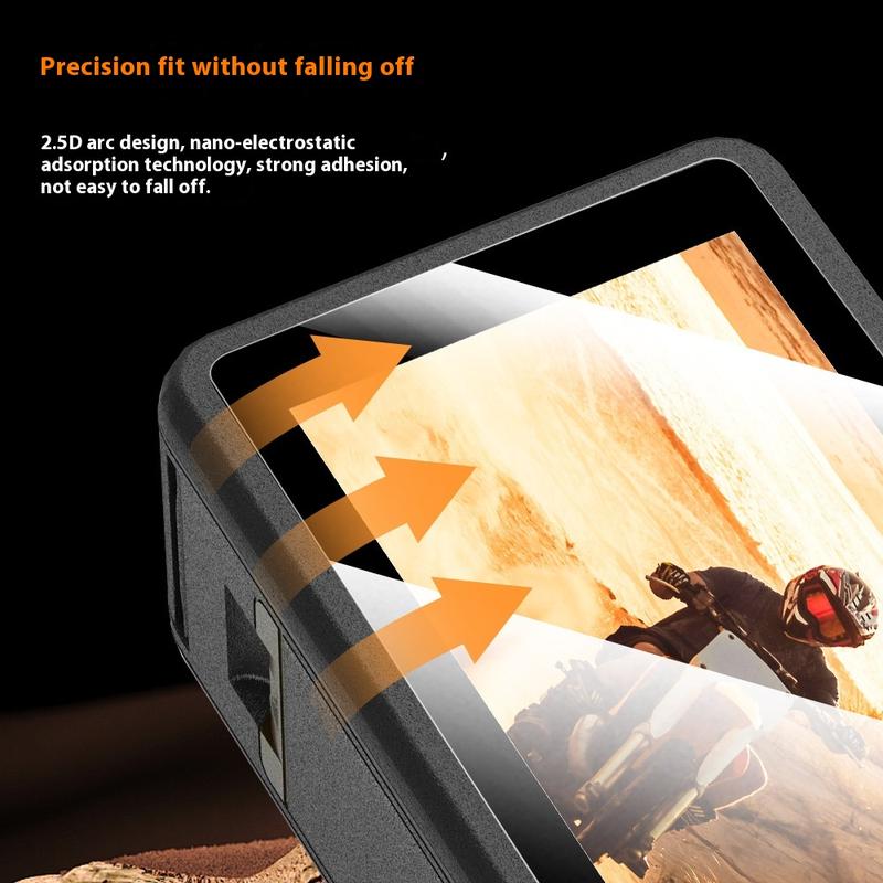 Phim cường lực, Thích hợp cho DJI OSMO ACTION 4, phim kính cường lực cho ống kính máy ảnh hành động, phim kính màn hình, bao gồm phụ kiện 6
