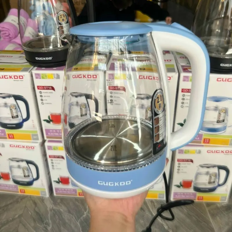Ấm Siêu  Thuỷ Tinh 2.0 L,Cao Cấp Công Xuất 1500W Bình Siêu  Trong Suốt Cường Lực Đèn LED Tự Ngắt Khi Sôi Đun Nước Bình Đun Nước Đun Siêu  ấm  siêu  tốc ấm  siêu lít 4