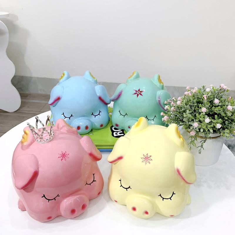  Heo đất mẫu thiên thần tai cụp tiết kiệm  ảnh thật  Ống Heo Đựng Tiền 