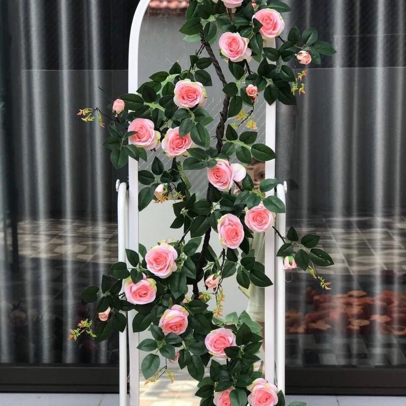 Dây hoa hồng tứ quý leo giả, dây hồng leo trang trí Hoa hồng Decor Decor Phòng Trang Trí Nhà Flower Decor Bàn