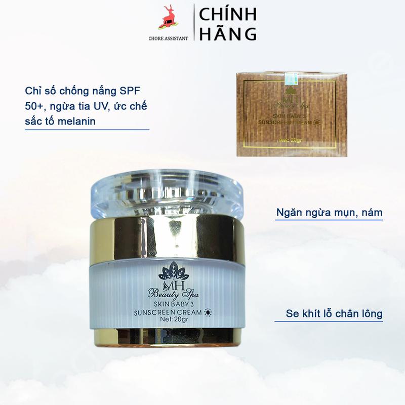  Kem chống nắng Skin Baby 3 SPF 50+ Mh Beauty Spa 20gr_CHÍNH HÃNG Cho Bé 