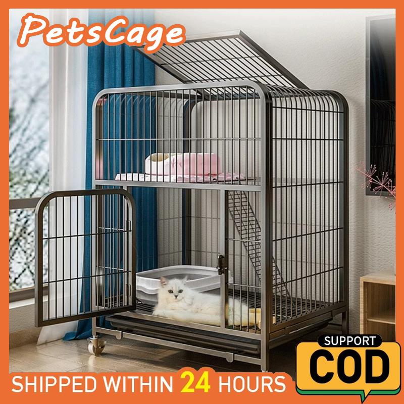 lồng mèo Chuồng mèo 2 3 4 tầng cat apartment Lồng Nan Ống Nhiều Tầng Có Bánh Xe tặng kèm khay vệ sinh đủ kích thướ PetsCage nhà nuôi