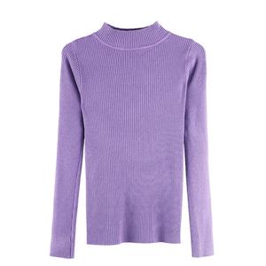 เสื้อแขนยาวผู้หญิง สีดำ 50 เสื้อ เนื้อผ้าไหมพรม นุ่มสบาย สำหรับใช้ในฤดูหนาว คอเต่า กันยูวี