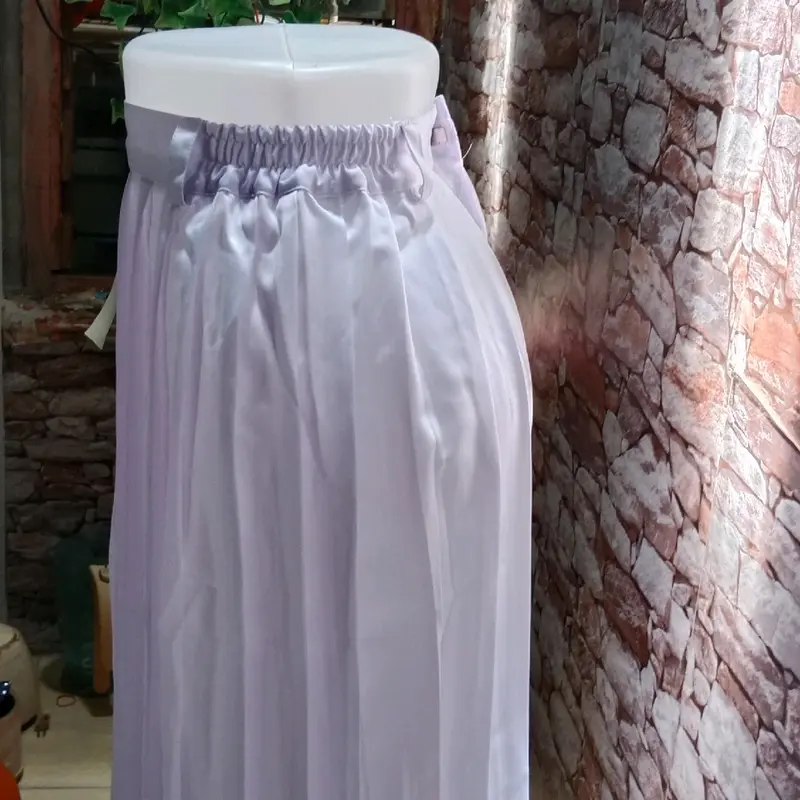rok rempel panjang putih Amel seragam sekolah SD kain high twiss dan katun drll Fashion Polos 6