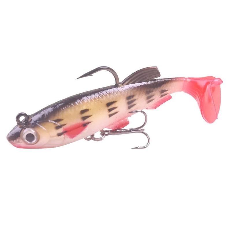 Product Introduction of T Tail Soft Bait Package Lead Fishing Bait Fake Bait Set 7 5cm 12g Bionic Double Hook Lure For B1O7 23