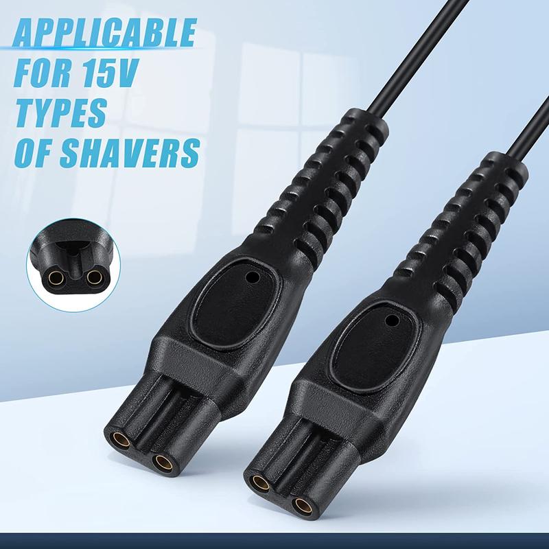 Product Introduction of 2 Pieces 15V USB One Blade HQ8505 Charger Cable Compatible with Philips Shaver Charger QP6520 QP6510 S5/ 7/9000, Aquatouch, Body 8