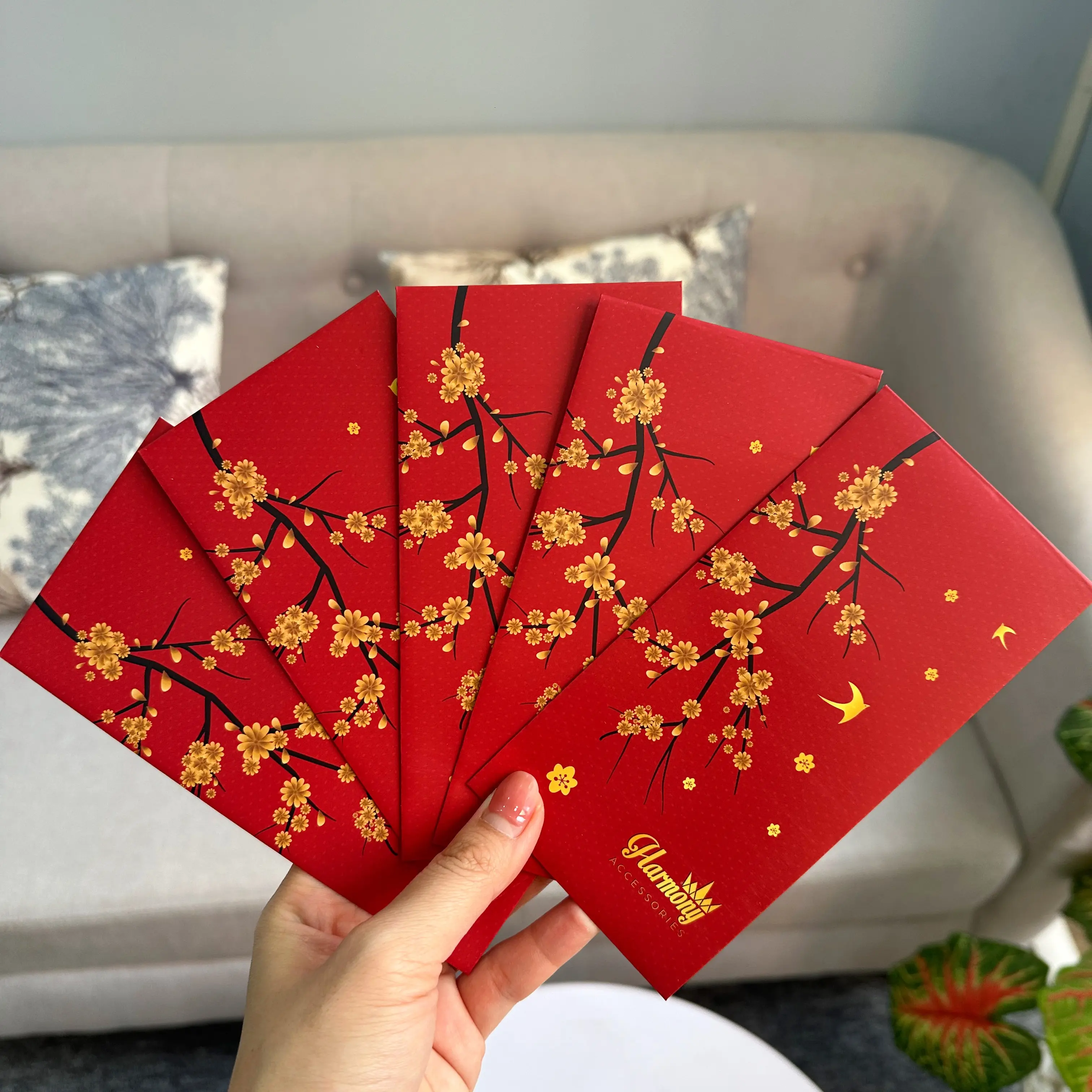 Set 5 chiếc lì xì năm mới Tết Nguyên Đán 2025 HARMONY