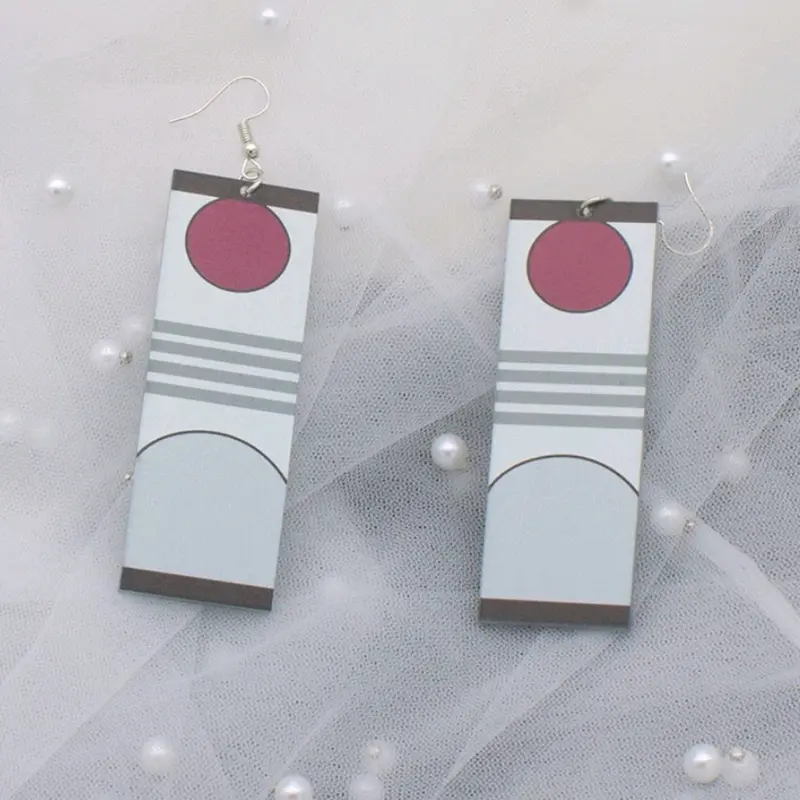 Anting Tanjiro demon slayer - anting kimetsu no yaiba tanjiro cosplay - sepasang anting tanjiro kamadou demon slayer kimetsu no yaiba 5