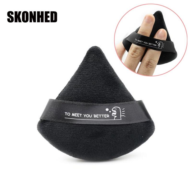 1/2 Pcs Lightweight Washable Soft Cotton Mini Face Makeup sponge Face Powder Puff Makeup Puffs Triangle Velvet Powder Puff 1