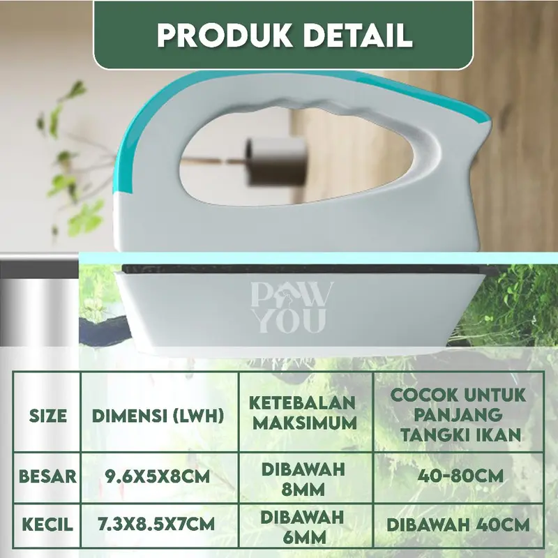Alat Pembersih Kaca Aquarium Sikat Magnet Premium Magnetik Brush Design Kecil 4