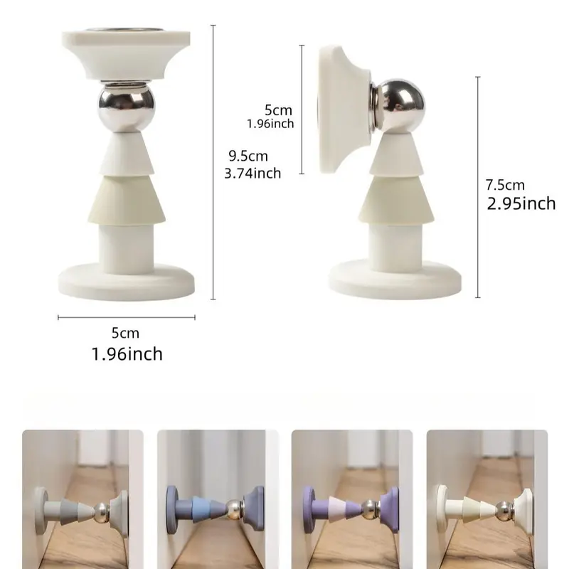 Magnetic Door Stop, Self-adhesive Door Stop, Anti-collision Silicone Door Stop, Door Hardware for Home Use 1