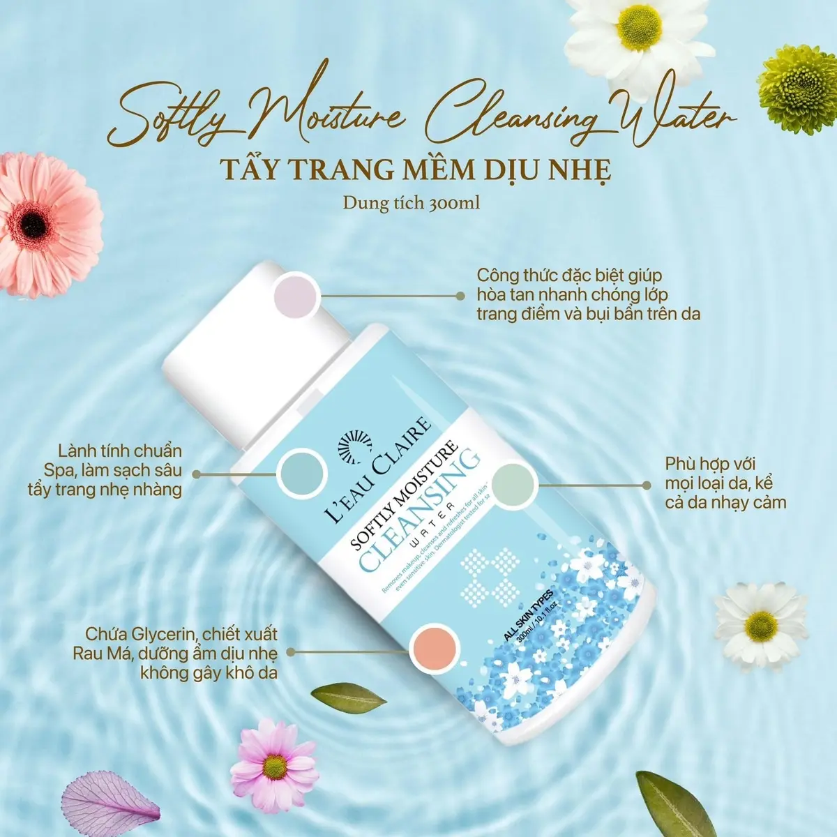 Tẩy trang sạch sâu Leau Claire Korea