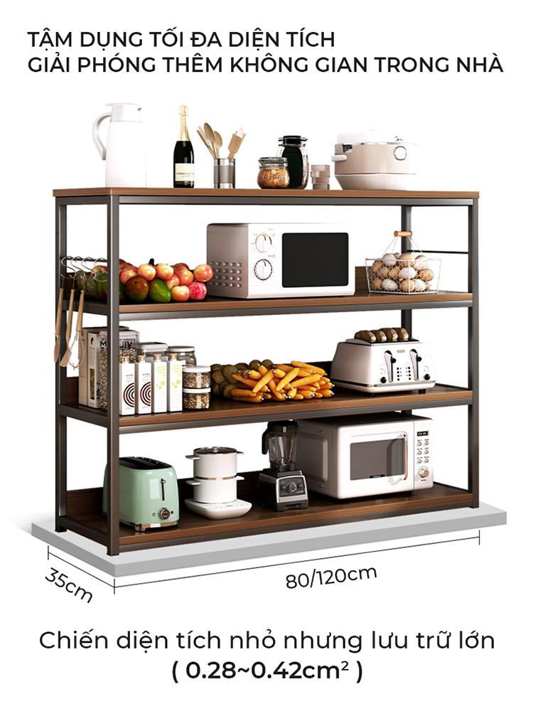 Product Introduction of Kệ nhà bếp đa năng kích thước lớn 4 5 tầng thương hiệu IGA - Gm136 9