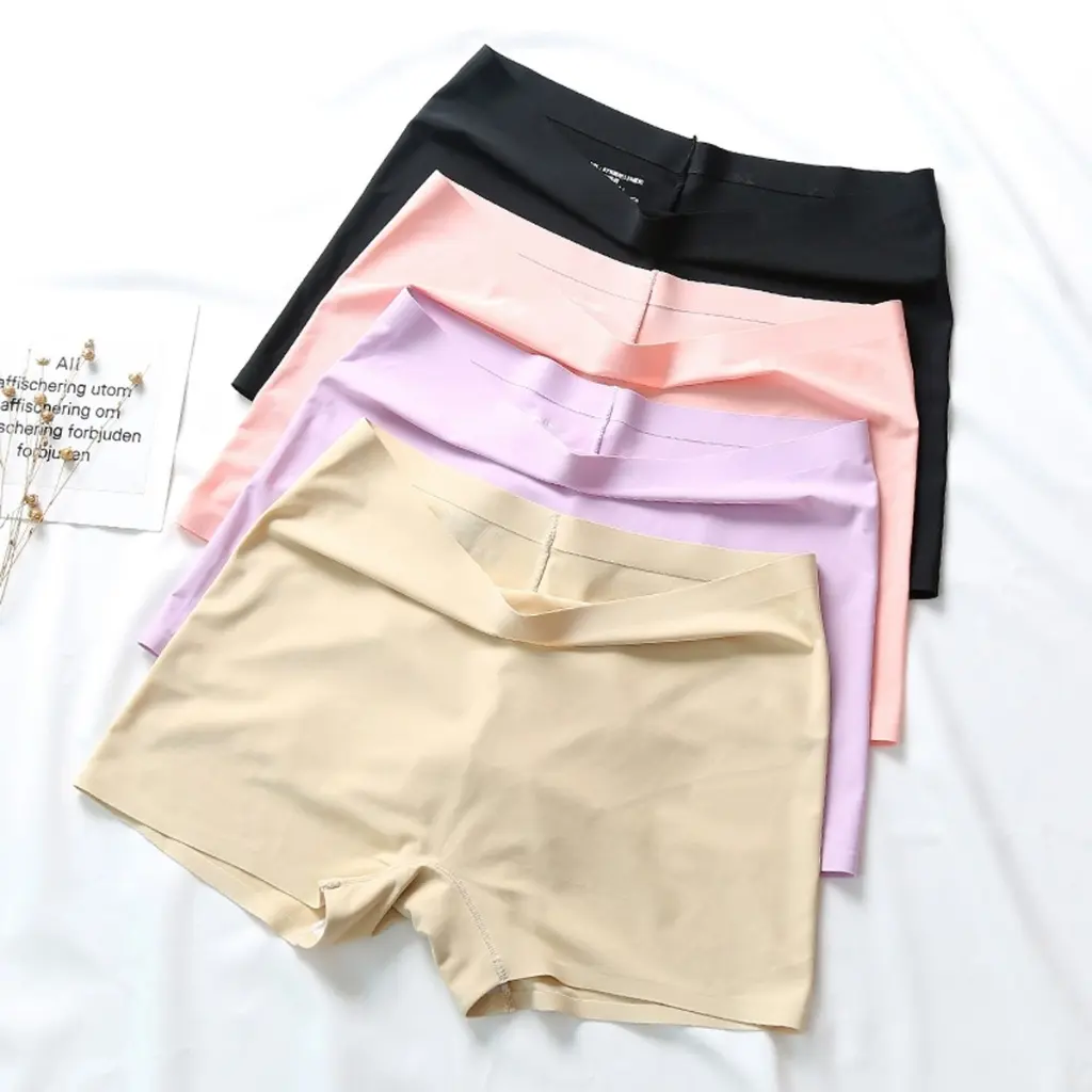 4pcs High Quality Cyclings boyleg Made of Ice Silk Seamless Stretchable For Teens and Adults boxer Lingerie Womenswear Comfortable Women