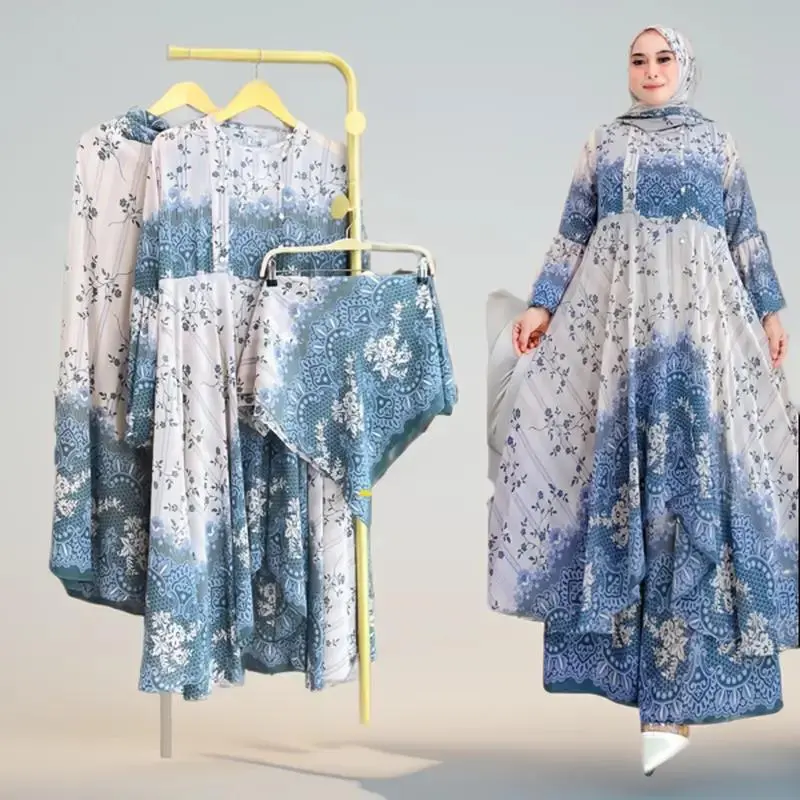 Gamis Set Hijab wanita Nagita series 1