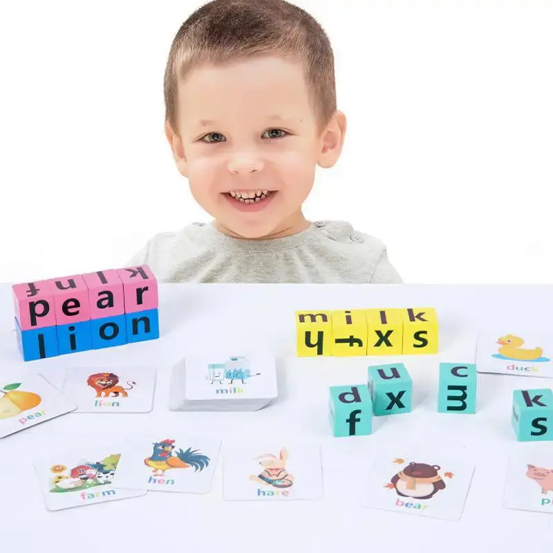 Khối Chữ Cái Montessori Bằng Gỗ, Bộ Ghép Hình Ghép Nhận Thức, Dành Cho Trẻ Em, Học Tập Ghép Chữ Cái, Đồ Chơi Giáo Dục, Trò Chơi Chiến Đấu 3