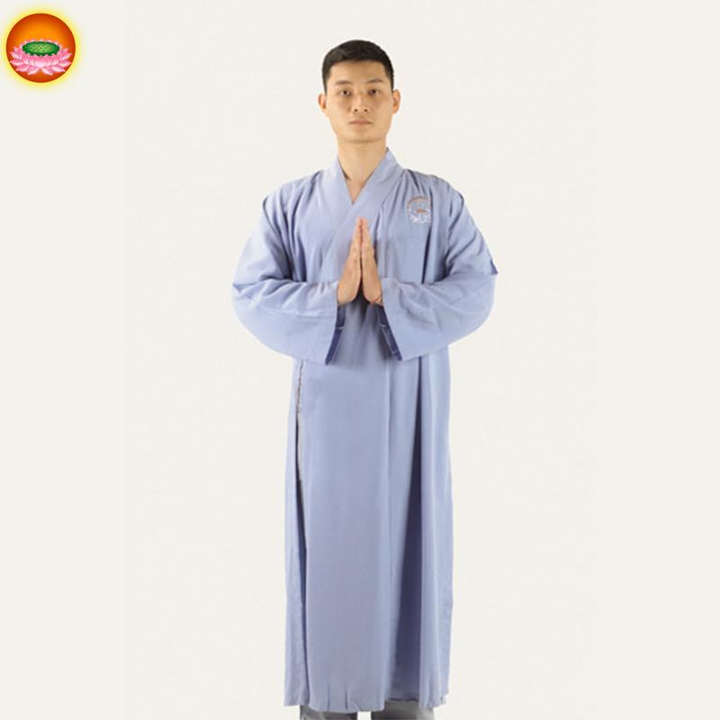Áo tràng lam phật tử đi chùa dáng dài vải Silk dày dặn,thoáng mát, thấm mồ hôi. Vật phẩm trợ duyên trong quá trình tu tập Nam Menswear 0