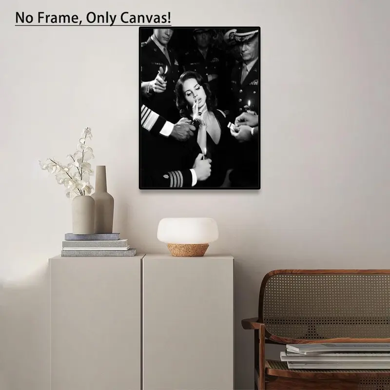 Frameless Beautiful Woman Canvas Painting, Modern Fashion Style Wall Art, Wall Decor for Home Living Room Bedroom Office, Home Decor, Room Decor 2