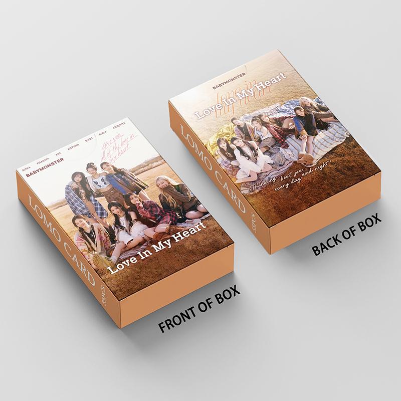 Kad Foto BABYMONSTER, Album Cinta Dalam Hatiku, Koleksi Kad LOMO KPOP, 55pcs / kotak 7