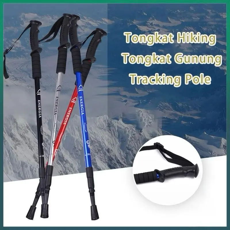 POTENCE Tracking Pole Adjustable 65-135cm Tongkat Gunung Anti Slip Tongkat Hiking Trekking Pole Aluminium