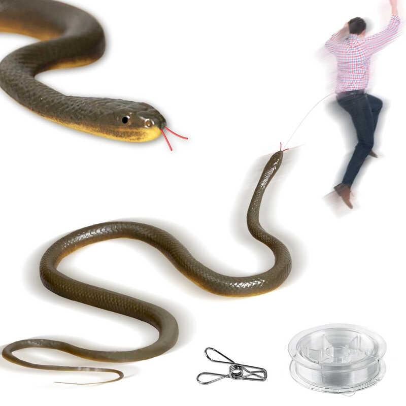String Snake 43.3 Inch Prank with String Clip Golf Realistic Rubber Snake - TikTok ...