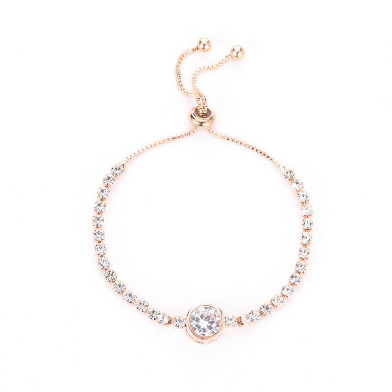 Product Introduction of New Product Fashion Love Zircon Small Fresh Imitation Big Brand Simple Dia-studded Ladies Bracelet 24