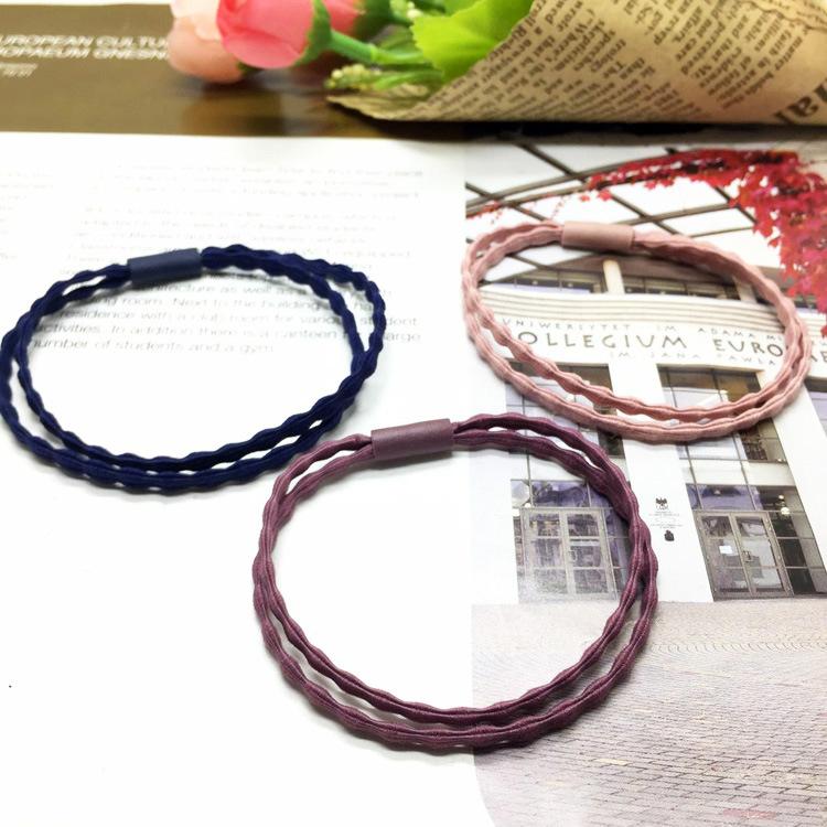 Product Introduction of High Elastic Double Strand Hair Rope Hair Elastic Band Hair Ring Base Base Head Rope Yiwu Small Jewelry Accessories 3