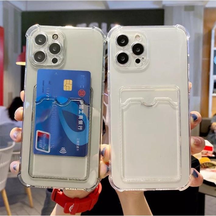 Ốp Lưng Iphone Kèm Ví Đựng Cài Thẻ Căn Cước Ảnh Chống Sốc Trong Suốt 7plus 8 8plus X Xs 11 12 13 14 15 pro max plus promax Phụ Kiện