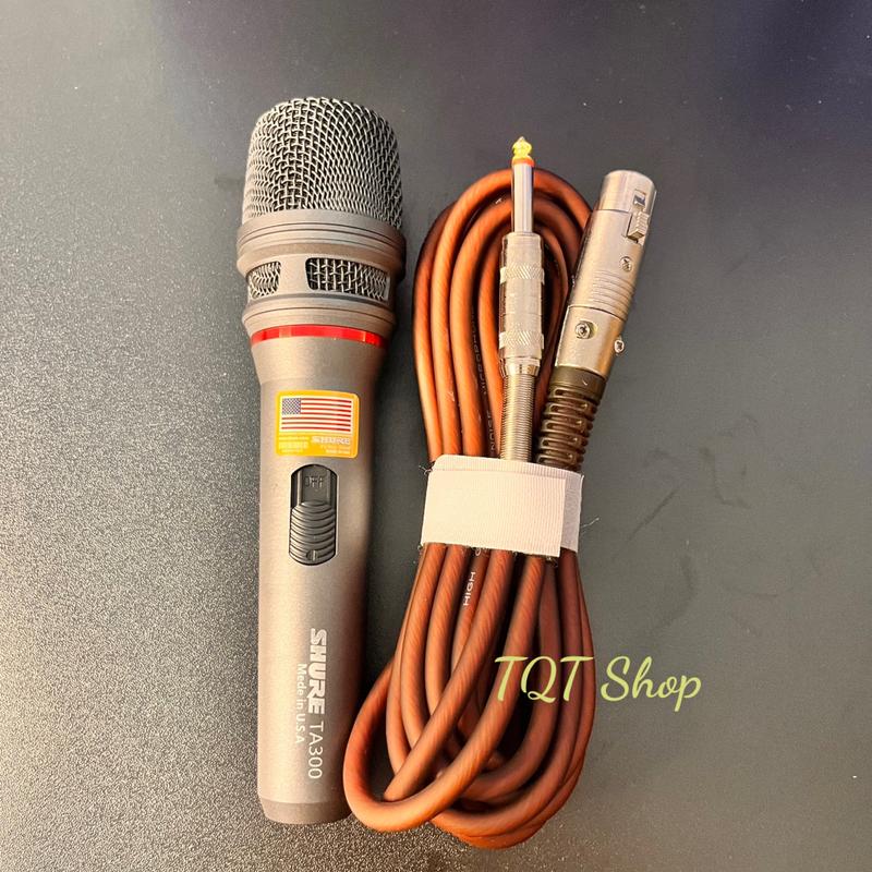  Micro Shure TA300 - Made in USA Chống Hú Hát karaoke Tiếng Mic Sáng 