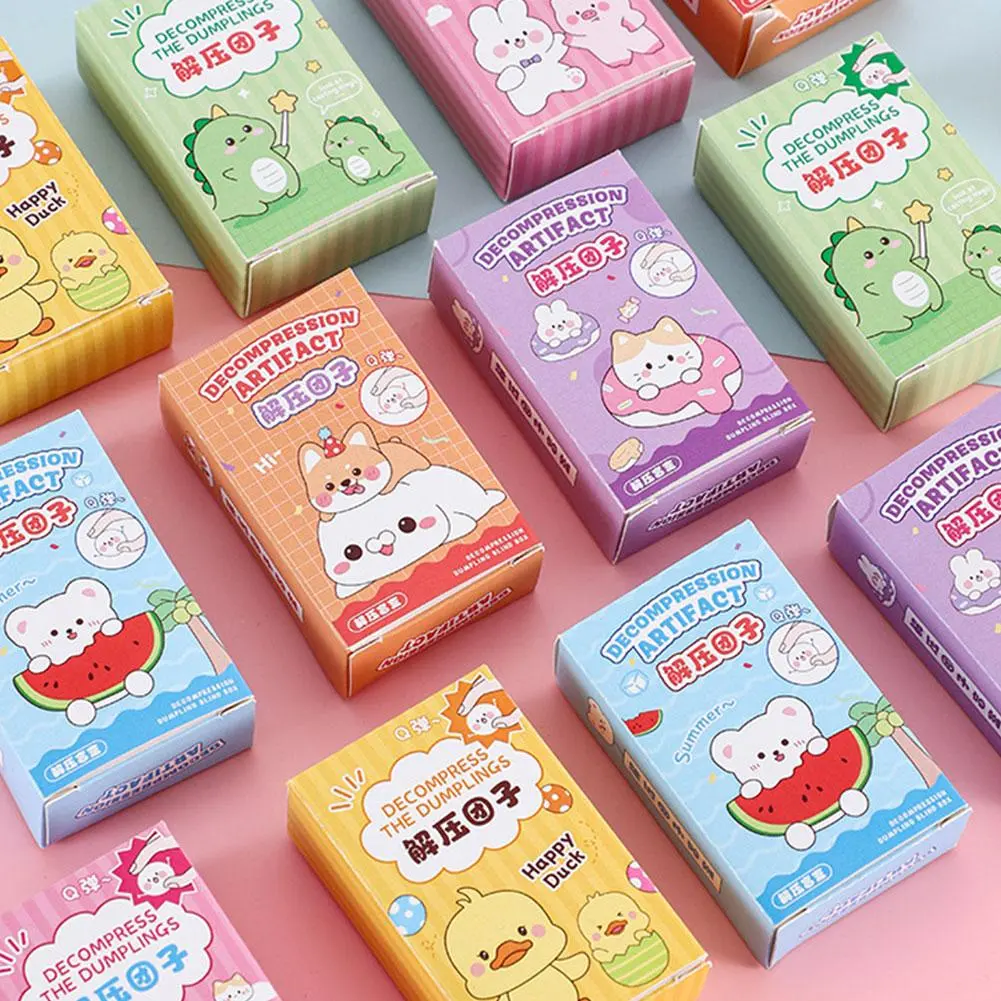 Pinch Fun Dumplings, Mainan Penyahmampatan, Kotak Kejutan, Gam Lembut, Sesuai untuk Kanak-kanak dan Pelajar, Hadiah Kecil, Hadiah Pelajar