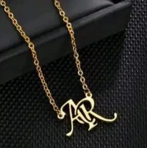 Kalung Nama Inisial Lapis Emas Pelapisan Logam