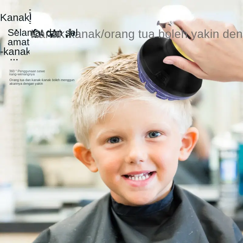 Gunting Rambut Automatik Sepenuhnya, Reka Bentuk UFO, Penggunaan Rumah Penjagaan Diri, Untuk Lelaki, Pemotong Rambut Senyap, Atas Rata, Leher Bulat, Sesuai untuk Potongan Rambut Botak, Alat Ajaib