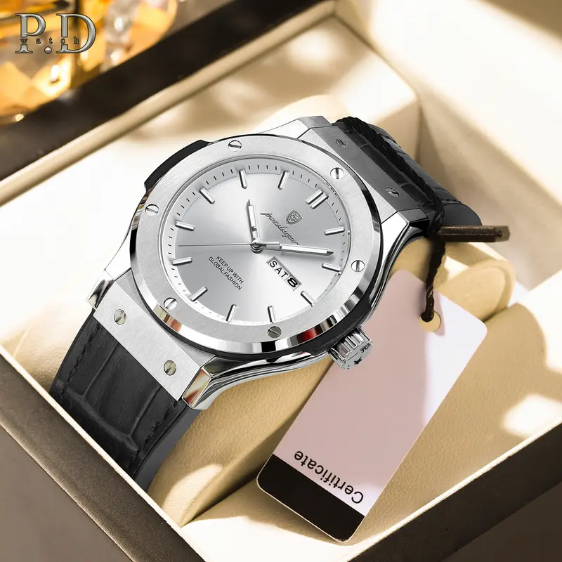Đồng Hồ Nam Thương Hiệu POEDAGAR Chống Thấm Nước Đồng Hồ Đeo Tay Dạ Quang Phong Cách Sang Trọng Watch Voi 2