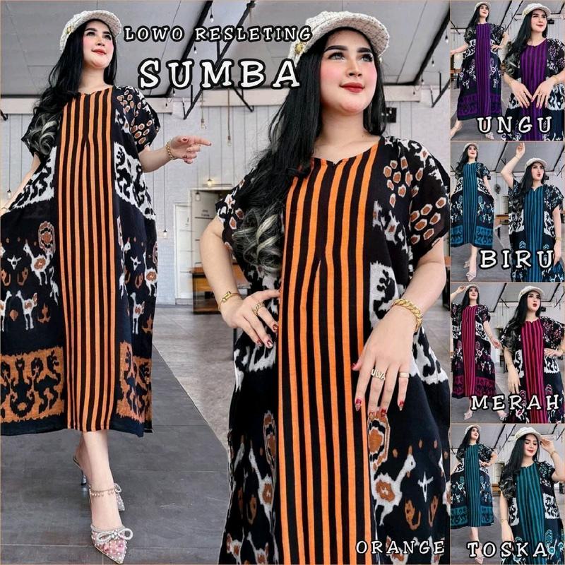 Daster Lowo Jumbo Busui Resleting Toraja Rayon Bumil Wanita Tidur 2