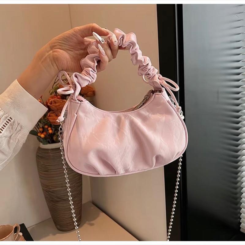 Túi xách nữ đeo chéo cầm tay quai rúm phong cách thời trang nhẹ nhàng đơn giản chất da nhung loang X38