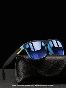 Las últimas Lentes Deportivas Unisex, Diseño Retro Cuadrado Estiloso, Protección UV400, Almohadillas para la Nariz de Goma, Todas las Estaciones, Lentes Espejadas